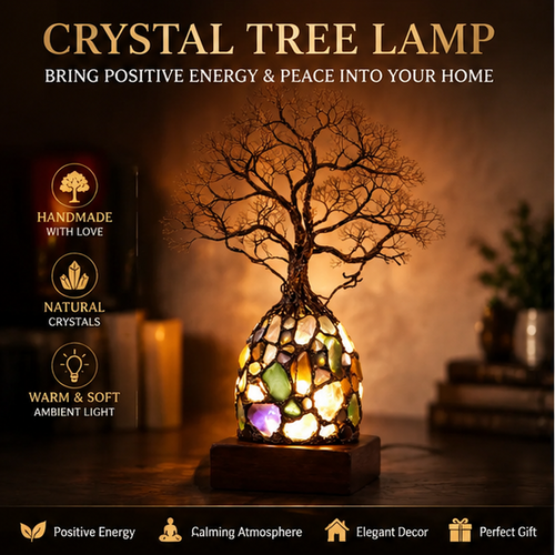 ✨ Bring Positive Energy & Peace Into Your Home With This Stunning Crystal Tree Lamp-YH