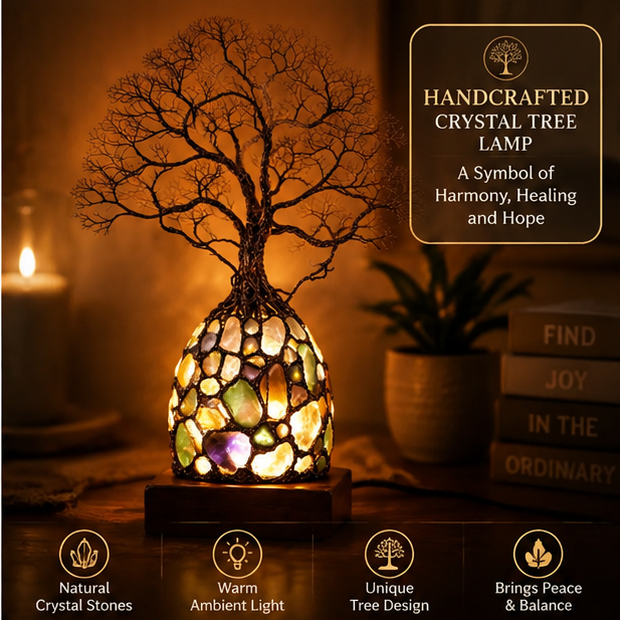 ✨ Bring Positive Energy & Peace Into Your Home With This Stunning Crystal Tree Lamp-YH