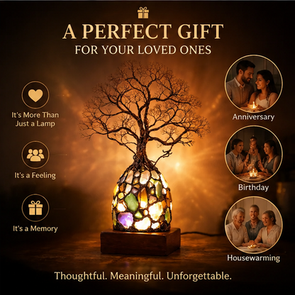 ✨ Bring Positive Energy & Peace Into Your Home With This Stunning Crystal Tree Lamp-YH