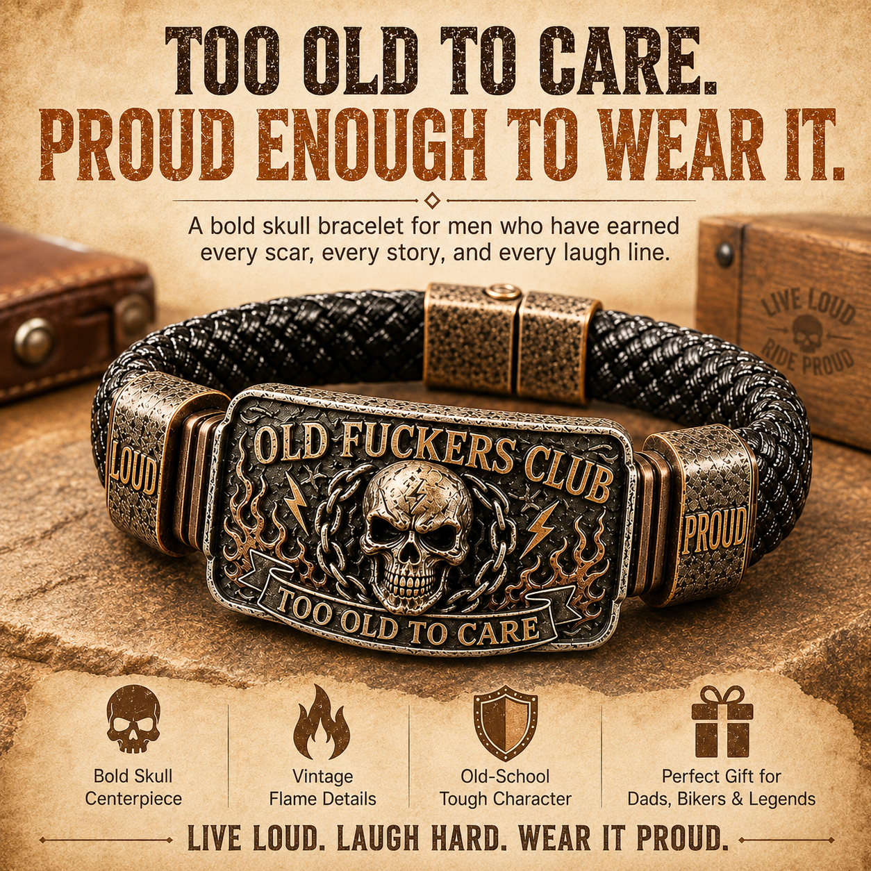 ☠️ Old Fuckers Club & Wild Freedom 🪓 | 2026 Limited Edition Vintage Bracelet-CW