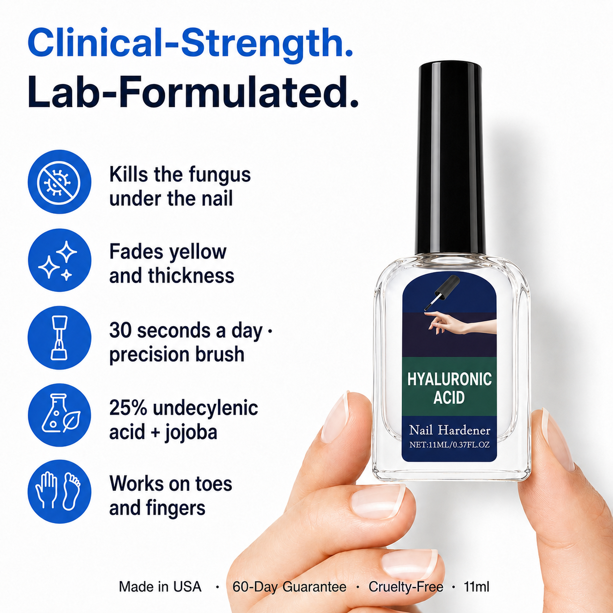 Clear Fungus Nails & Restore Healthy Clear Nails in Just 14 Days!-JX