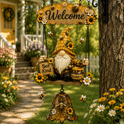 🔥Limited time 60% OFF – Rustic Garden Gnome Bell Outdoor Decor 🐞🌼-YH