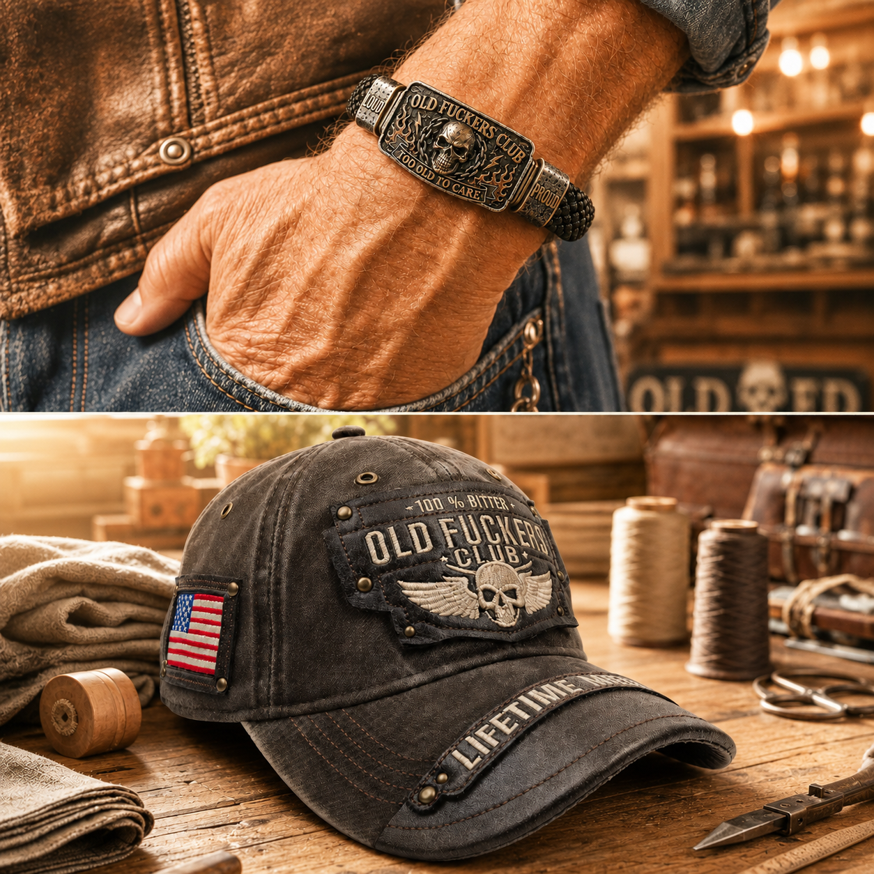 ☠️ Old Fuckers Club & Wild Freedom 🪓 | 2026 Limited Edition Vintage Bracelet-CW