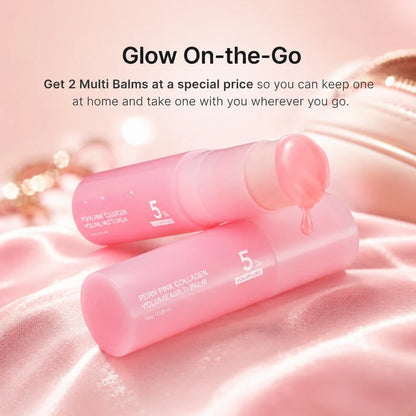 🔥LAST DAY 60% OFF🎁  Pink Collagen Volume Balm – Instant Glow & Hydration Stick-CW