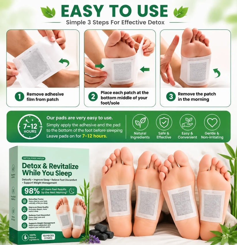 Brand New Upgrade🌿 Heroiy® FootPatch 10-Pack – Enhanced Herbal Detox, Weight Control, Sleep Support & Pain Relief-YH
