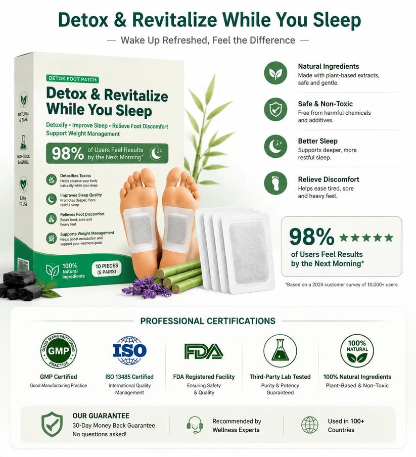 Brand New Upgrade🌿 Heroiy® FootPatch 10-Pack – Enhanced Herbal Detox, Weight Control, Sleep Support & Pain Relief-YH
