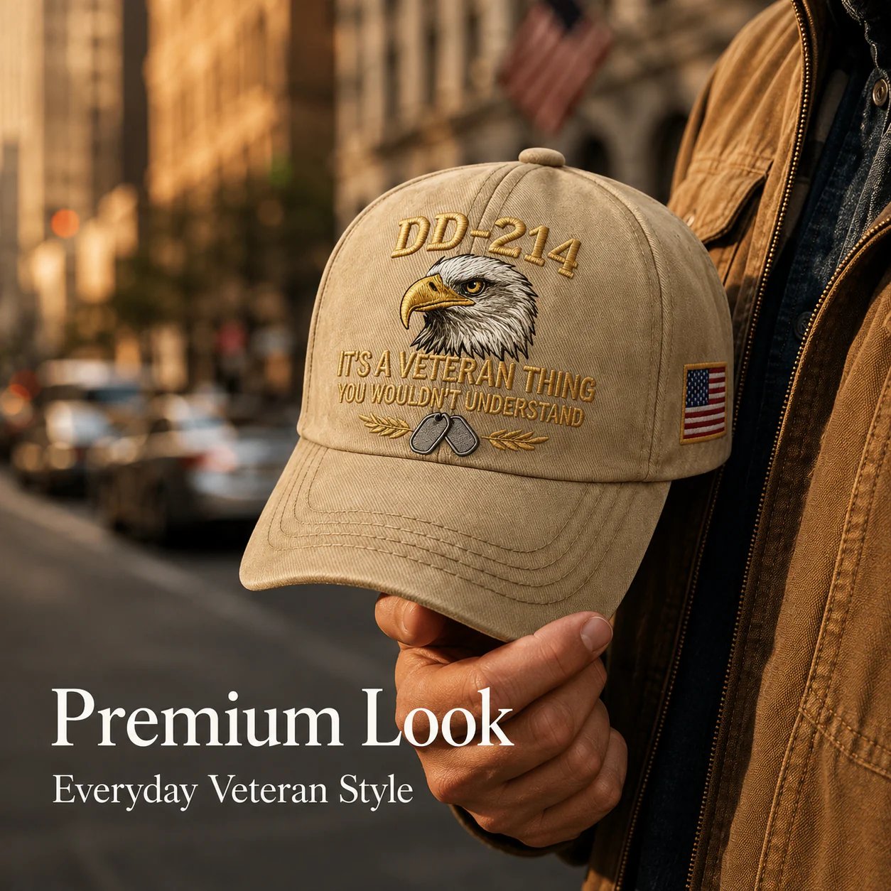 DD-214 Veteran 3D Embroidered Cap - “IT'S A VETERAN THING YOU WOULDN'T UNDERSTAND”🎁 Free Honor Coin With Every Cap Purchase-YH