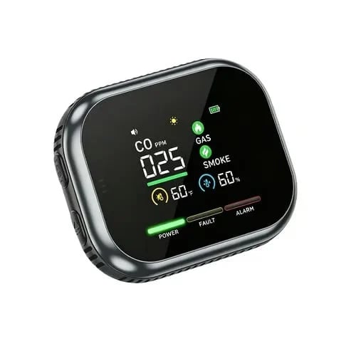 6-in-1 Combustible Gas Detector – Fast & Accurate Leak Alarm for Home & Office Safety-YH