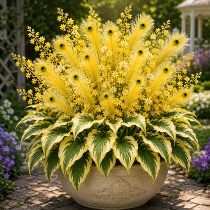 🏠🤗Peacock Flame Hosta Seeds💥 Stunning colors, illuminating any space-YH