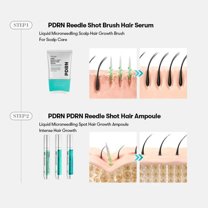 PDRN Microneedle Scalp Serum Brush – Hair Thickening & Root Activating Treatment for Fuller, Healthier-Looking Hair-YH