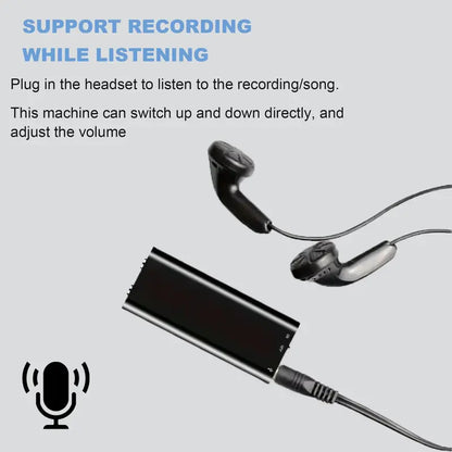 Ultra-Thin Portable Voice Recorder, Professional Noise-Canceling Digital Recording Pen with Voice Activation & MP3 Player-ZGD