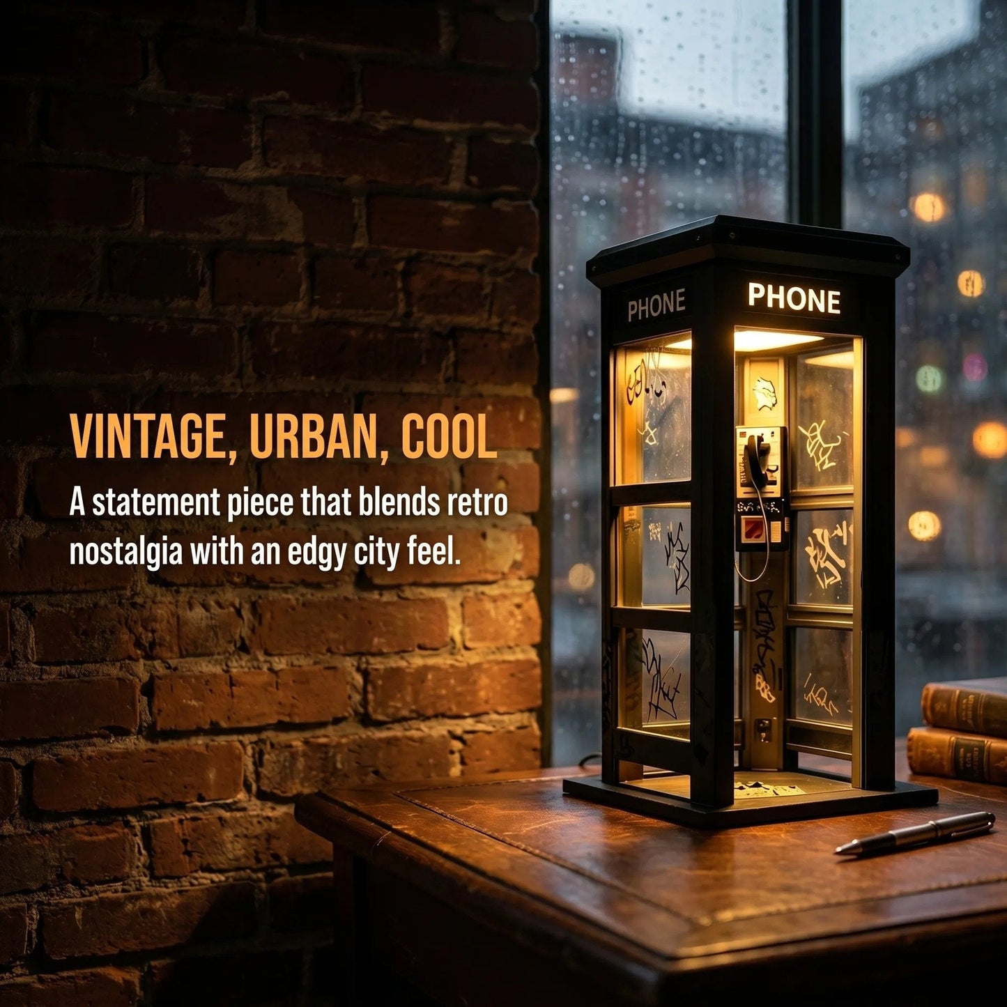 ✨Vintage Phone Booth Ambient Lamp-YH
