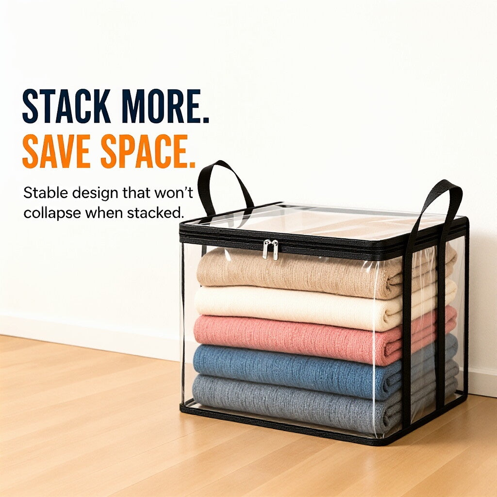 🎁 📦Large Heavy-Duty Thick Plastic Clear Storage Bag for Clothes, Moving & Storage-ZGD