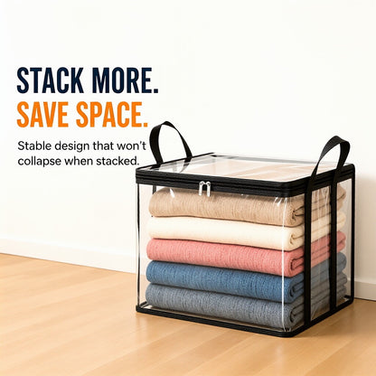 🎁 📦Large Heavy-Duty Thick Plastic Clear Storage Bag for Clothes, Moving & Storage-ZGD