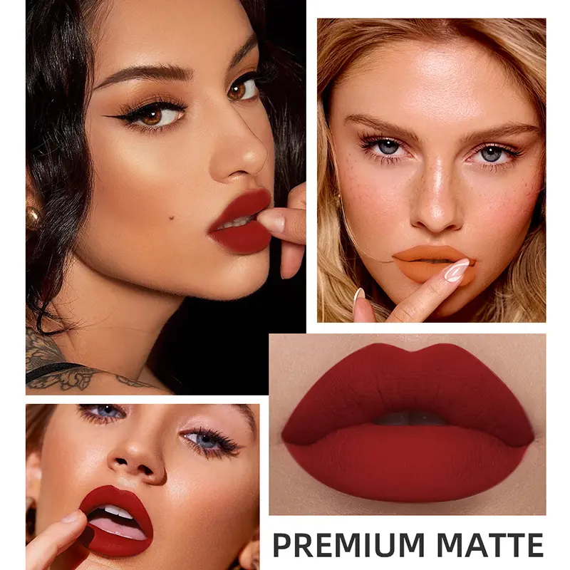 Matte Velvet Lip Gloss, Non-Stick Cup And Non-Fading Full-Coverage Lip Gloss, Suitable For All Skin Types, Multiple Colors To Choose From, Ideal For Everyday Use-JX