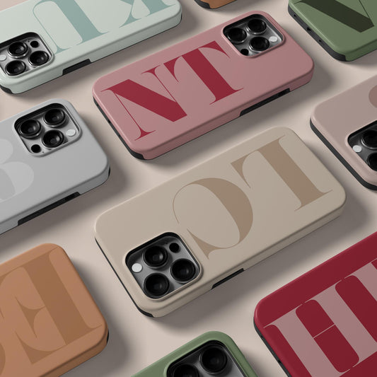 Initial Monogram Phone Case, Stylish Phone Cover
