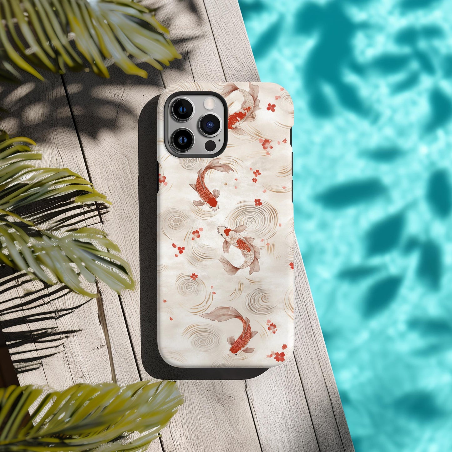 Koi Fish Watercolor Phone Case Compatible with iPhone – Slim, Durable Protection
