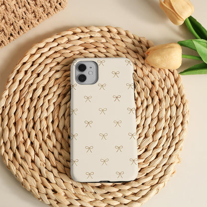 Simple Bows Phone Case Slim/Tough Cover for iPhone 17 Pro Max, 2026 iPhone 17e/16e, iPhone Air, 16 15 14 Plus, 13 12 Mini, X XS XR SE