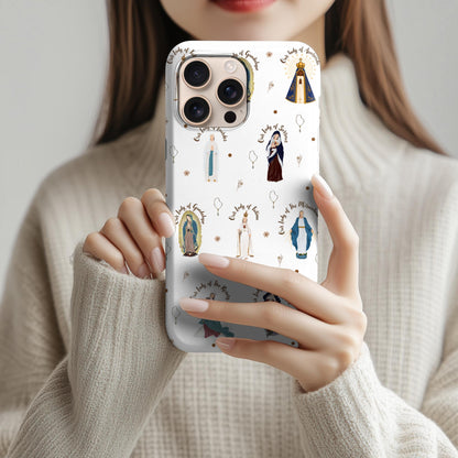 Marian Inspired Phone Case, Religious Cross Design, Faith-Inspired Catholic Gift Phone Case, Our Lady of Fatima Inspired Design