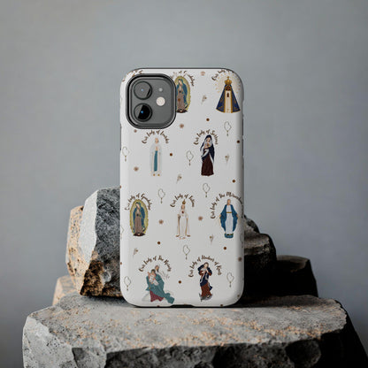 Marian Inspired Phone Case, Religious Cross Design, Faith-Inspired Catholic Gift Phone Case, Our Lady of Fatima Inspired Design