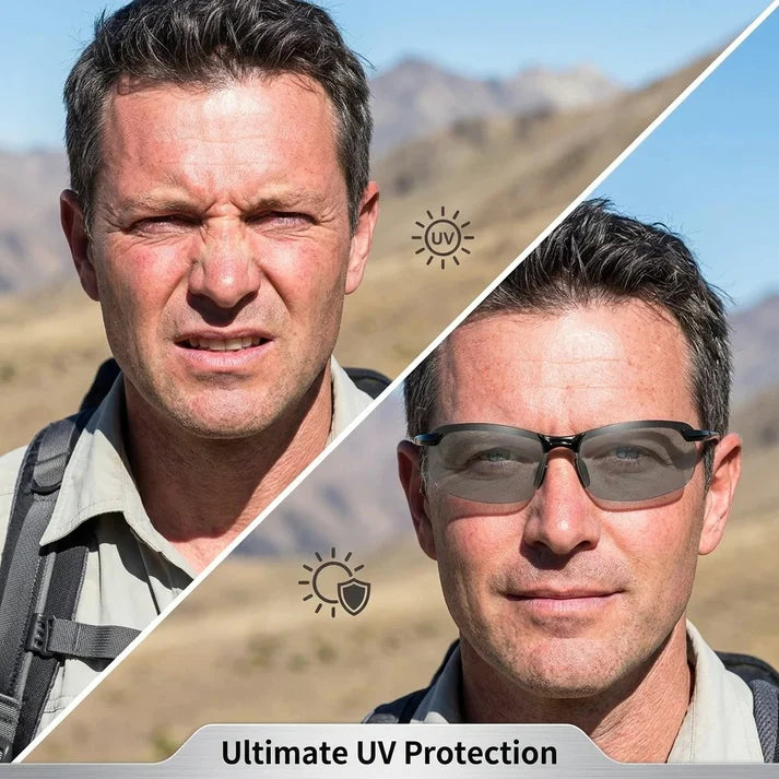 Heroiy™ HD Polarized Photochromic Sunglasses UV400 Protection | Retro Oversized Square | Unisex 2026 Essential  -ZGD