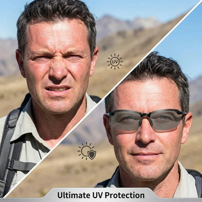 Heroiy™ HD Polarized Photochromic Sunglasses UV400 Protection | Retro Oversized Square | Unisex 2026 Essential  -ZGD