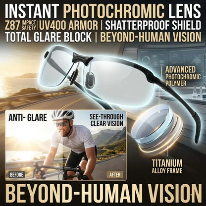 Heroiy™ HD Polarized Photochromic Sunglasses UV400 Protection | Retro Oversized Square | Unisex 2026 Essential  -ZGD