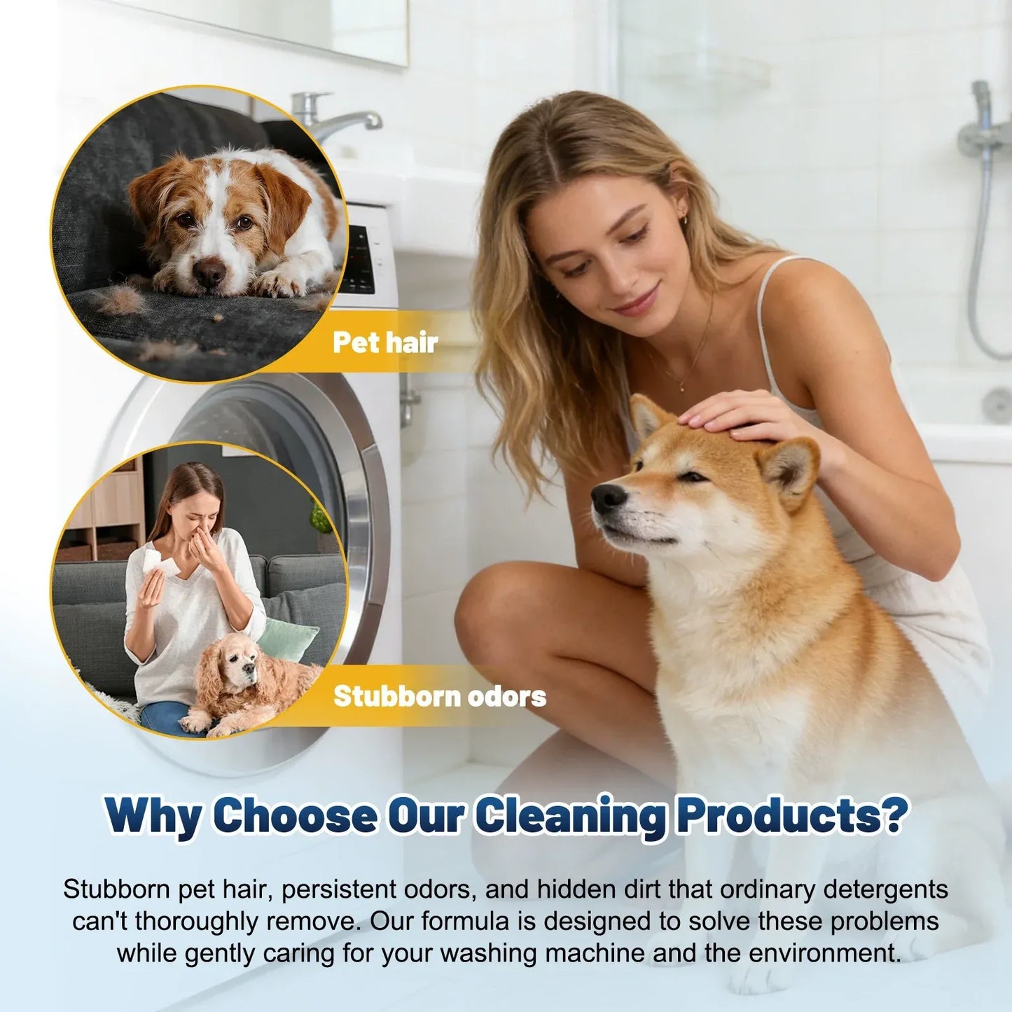 12Pcs Eco-Friendly Washing Machine Cleaner Tablets, Removes Pet Hair Buildup, Strong Deodorization, Long-Lasting Washer Inner Drum Cleaning.-ANN