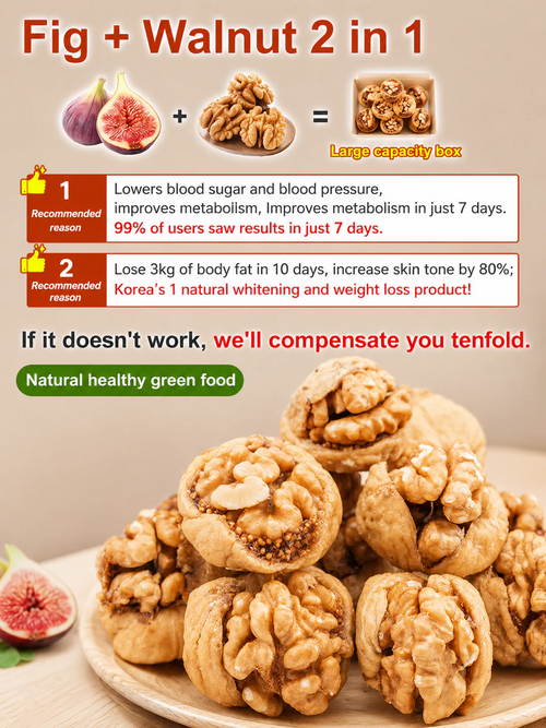 🌰 100% Sugar-Free Juicy Soft Figs Stuffed With Crispy Nutritious Walnuts | All-Natural Healthy Munch For Daily Snacking-ANN