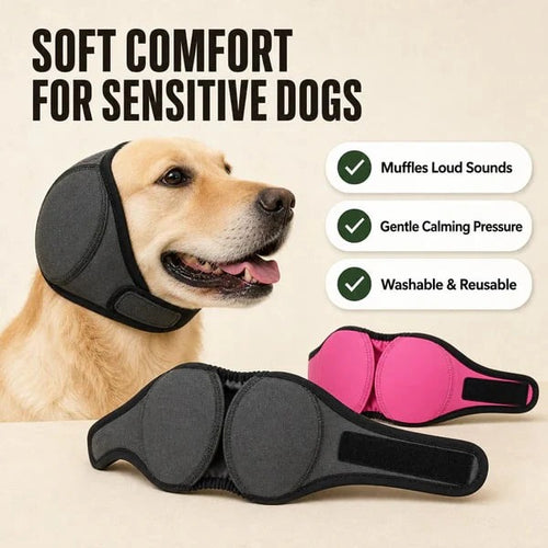 🐶 Sound-Dampening Dog Ear Wrap for Loud Noises & Calming Comfort-CW
