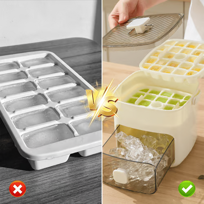 Handled Press-Type Ice Cube Tray (Double-Layer)-ZGD
