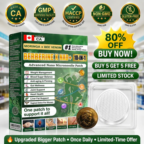 🇨🇦 𝑶𝒇𝒇𝒊𝒄𝒊𝒂𝒍 𝑺𝒕𝒐𝒓𝒆 | 🧑‍⚕️🩺 Heroiy® Moringa · Berberine × NAD+ 𝟏𝟎-𝐢𝐧-𝟏 𝐀𝐝𝐯𝐚𝐧𝐜𝐞𝐝 𝐍𝐚𝐧𝐨 𝐌𝐢𝐜𝐫𝐨𝐧𝐞𝐞𝐝𝐥𝐞 𝐏𝐚𝐭𝐜𝐡-JX