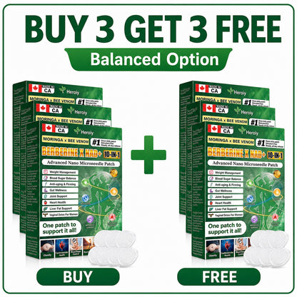 🇨🇦 𝑶𝒇𝒇𝒊𝒄𝒊𝒂𝒍 𝑺𝒕𝒐𝒓𝒆 | 🧑‍⚕️🩺 Heroiy® Moringa · Berberine × NAD+ 𝟏𝟎-𝐢𝐧-𝟏 𝐀𝐝𝐯𝐚𝐧𝐜𝐞𝐝 𝐍𝐚𝐧𝐨 𝐌𝐢𝐜𝐫𝐨𝐧𝐞𝐞𝐝𝐥𝐞 𝐏𝐚𝐭𝐜𝐡-JX