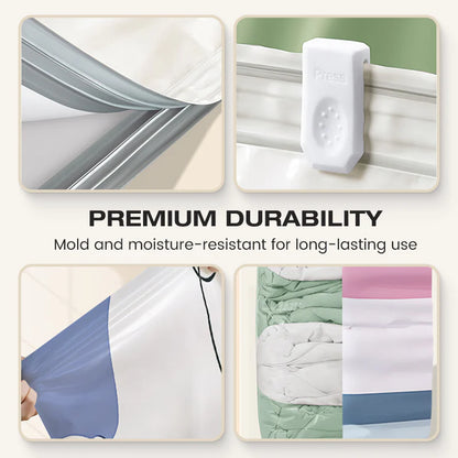 🧳No‑Pump Vacuum Storage Bags – Press & Seal, No Pump Needed. Saves 80% Space, Keeps Clothes Dry & Dust‑Free-ZGD