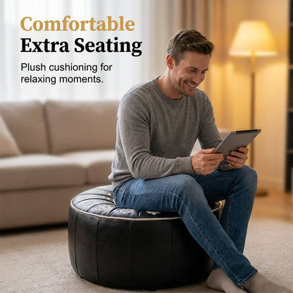 🥳2026 HOT SALE🥳💞50K+ SOLD!🏡🔊 50% OFF! High-end luxury-quality leather Versatile Round Storage Seat-YH