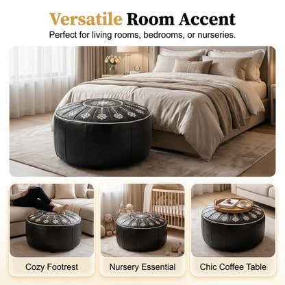 🥳2026 HOT SALE🥳💞50K+ SOLD!🏡🔊 50% OFF! High-end luxury-quality leather Versatile Round Storage Seat-YH
