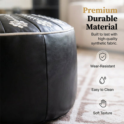 🥳2026 HOT SALE🥳💞50K+ SOLD!🏡🔊 50% OFF! High-end luxury-quality leather Versatile Round Storage Seat-YH