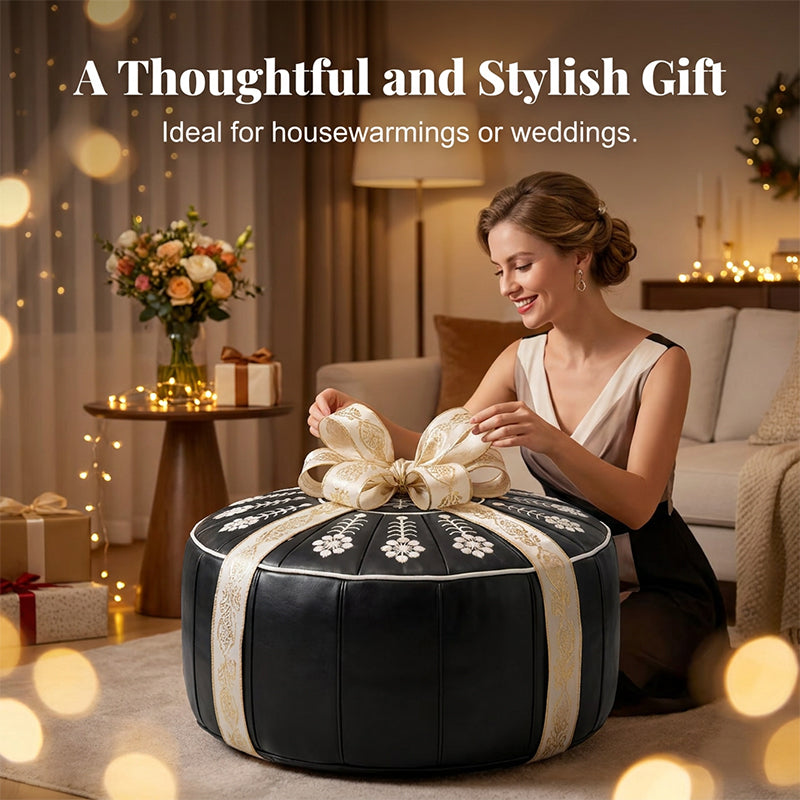 🥳2026 HOT SALE🥳💞50K+ SOLD!🏡🔊 50% OFF! High-end luxury-quality leather Versatile Round Storage Seat-YH