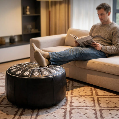 🥳2026 HOT SALE🥳💞50K+ SOLD!🏡🔊 50% OFF! High-end luxury-quality leather Versatile Round Storage Seat-YH