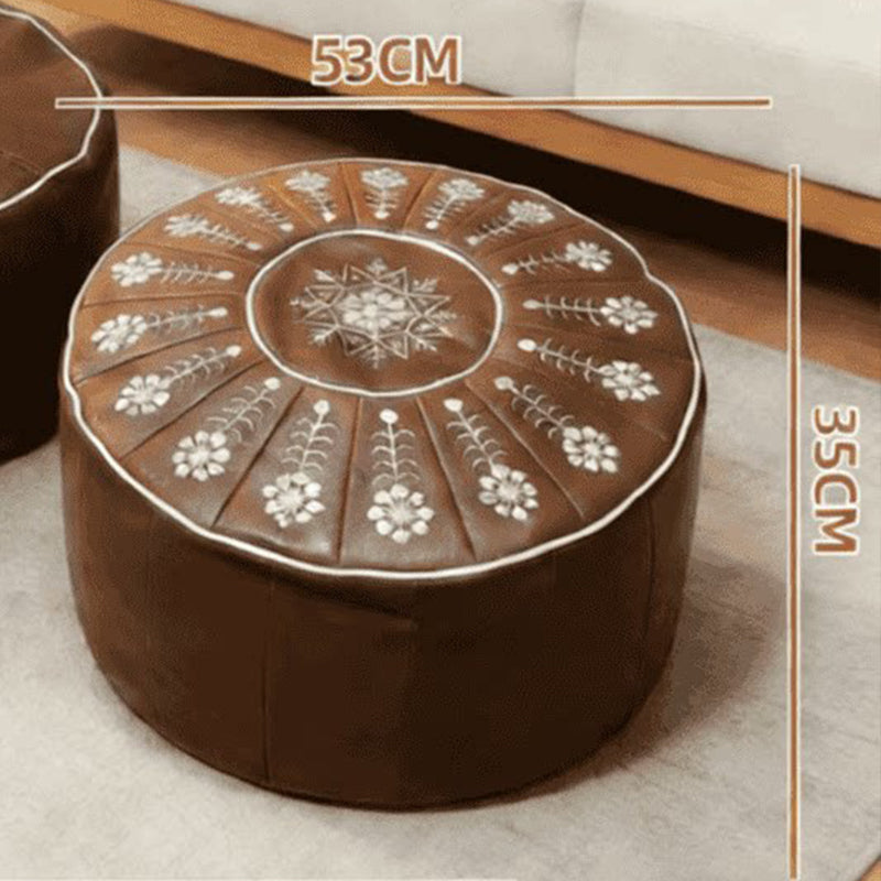 🥳2026 HOT SALE🥳💞50K+ SOLD!🏡🔊 50% OFF! High-end luxury-quality leather Versatile Round Storage Seat-YH